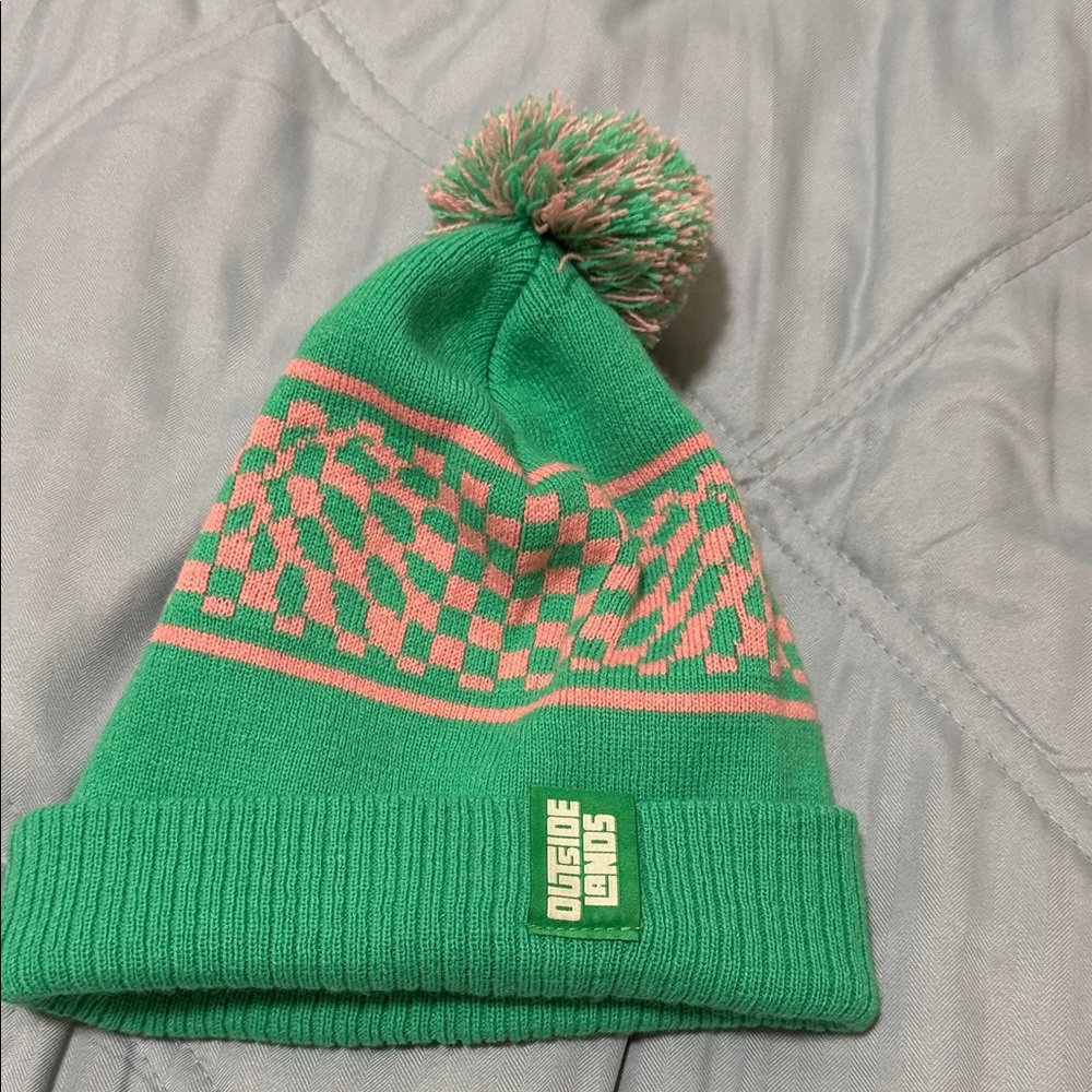 Green and Pink  Beanie